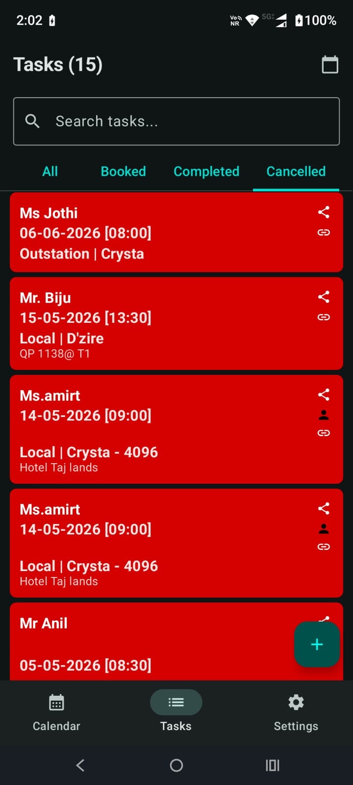 Cancelled Task