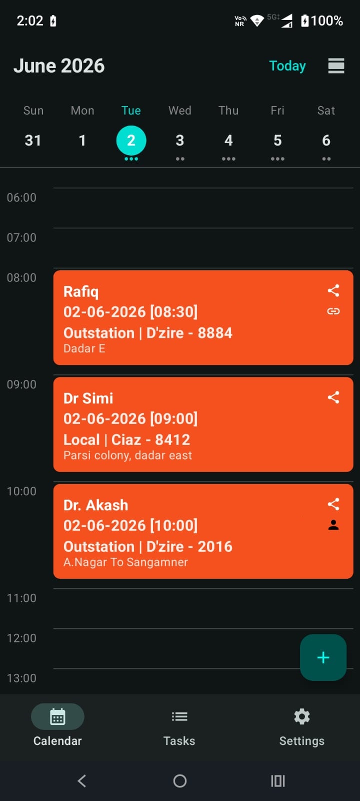 Day View Calendar